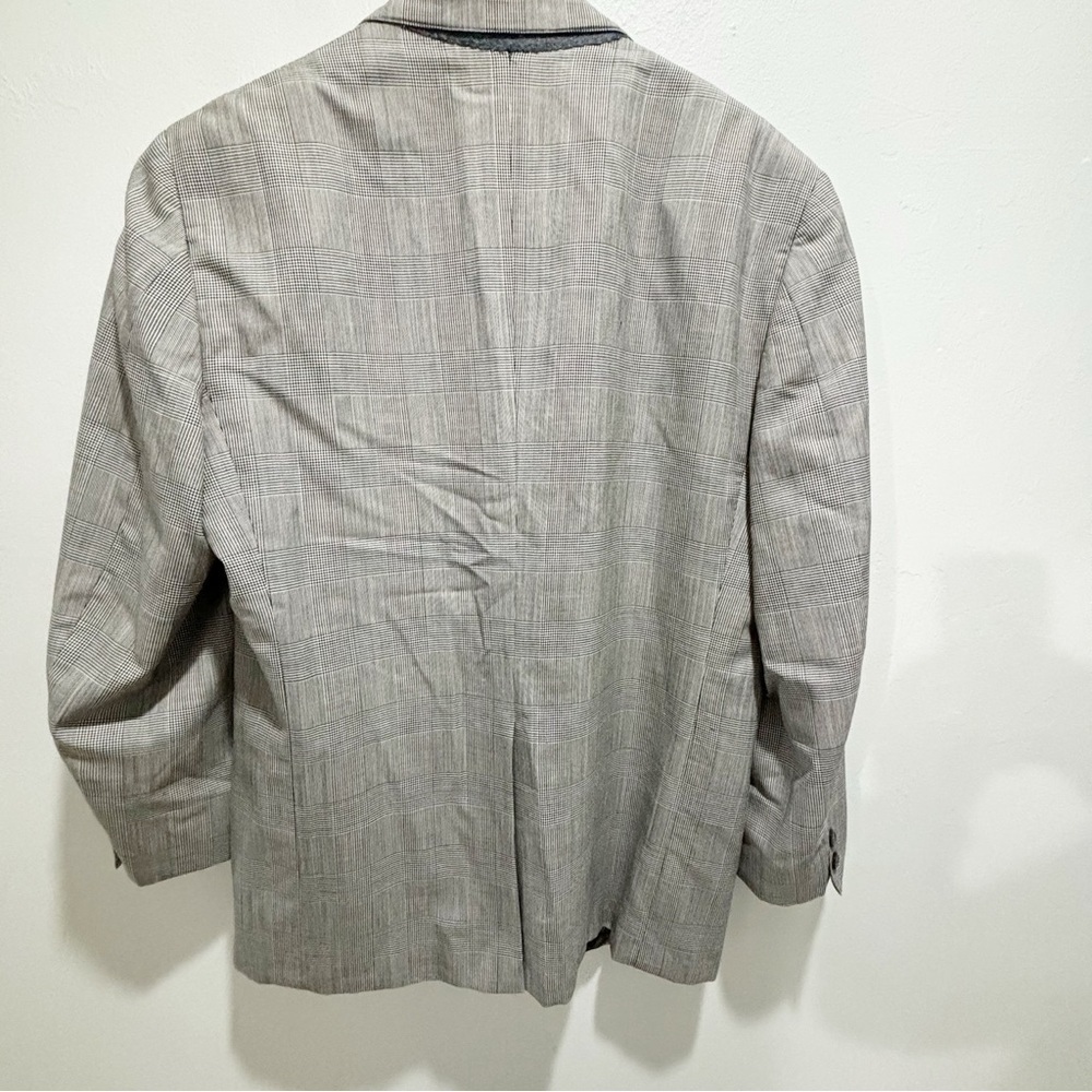 Vtg BROOKS BROTHERS Men’s Black Houndstooth Single Breasted Sport Coat Sz 44R - Picture 3 of 9